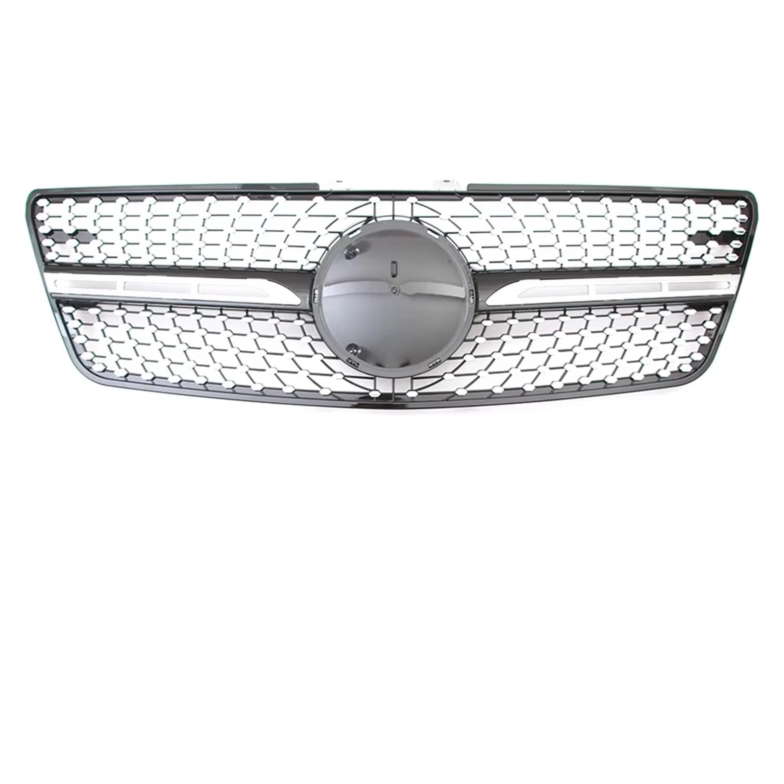 Frontgrill Frontstoßstangengrill Im Chrom-Silber-Diamanten-Stil Für Benz ML-Klasse W164 2009 2010 2011 ML350 ML500 ML550 Renngitter Front Nieren Kühlergrill(Diamond-Chrome Black) von Rdtnvc