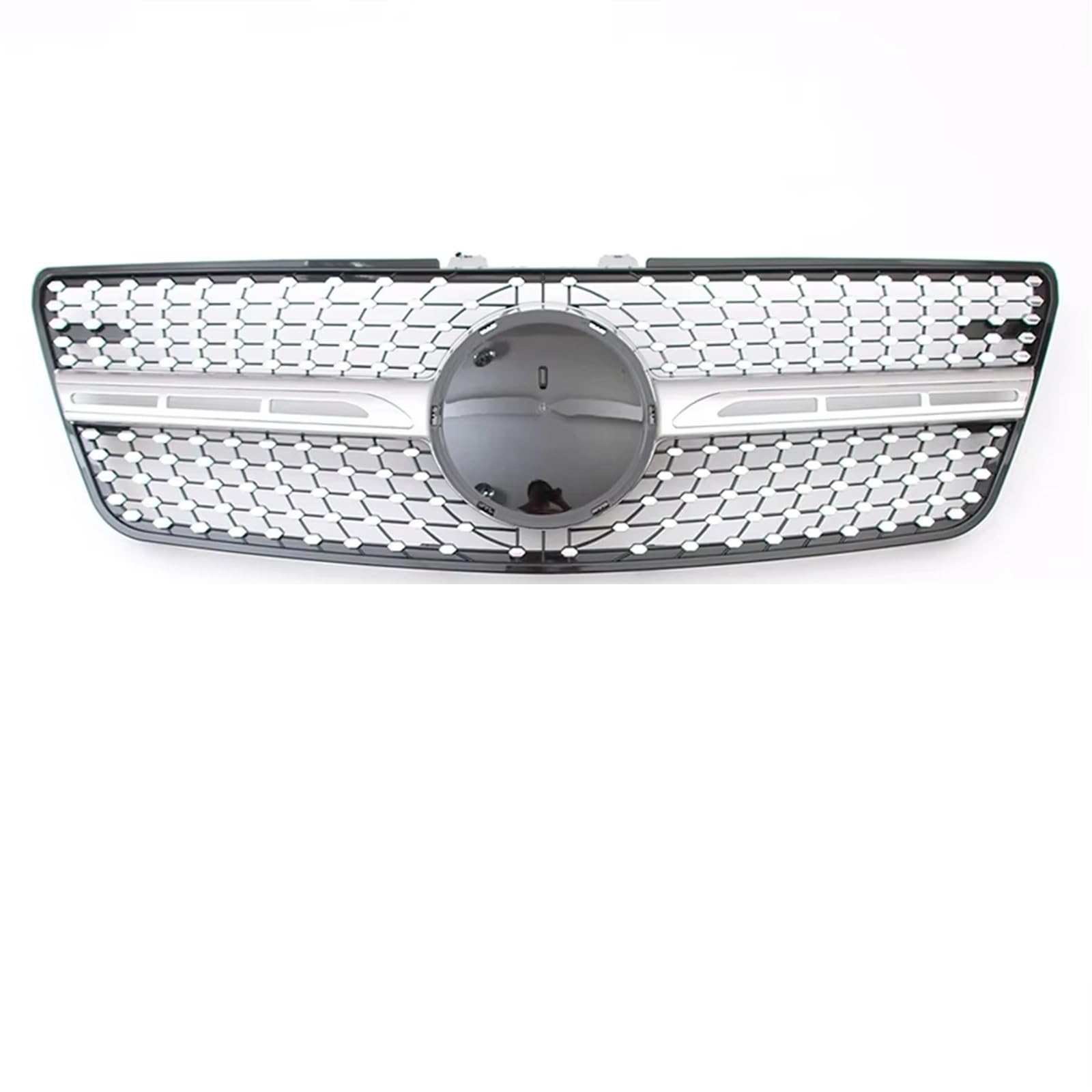 Frontgrill Frontstoßstangengrill Im Chrom-Silber-Diamanten-Stil Für Benz ML-Klasse W164 2009 2010 2011 ML350 ML500 ML550 Renngitter Front Nieren Kühlergrill(Diamond-Silver) von Rdtnvc