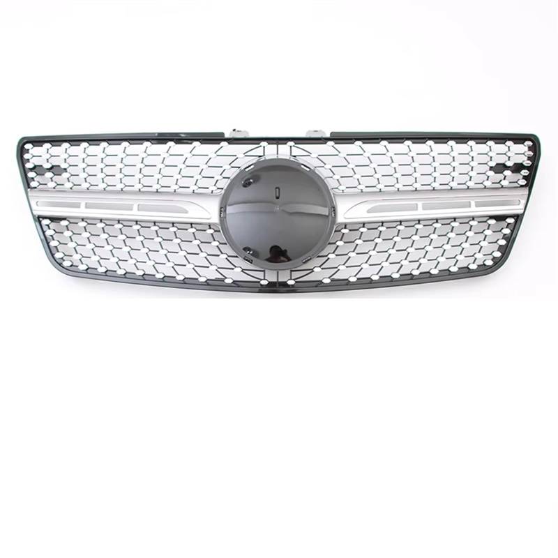 Frontgrill Frontstoßstangengrill Im Chrom-Silber-Diamanten-Stil Für Benz ML-Klasse W164 2009 2010 2011 ML350 ML500 ML550 Renngitter Front Nieren Kühlergrill(Diamond-Silver) von Rdtnvc