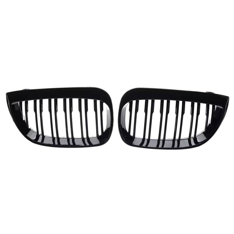 Frontgrill Für 1er E81 E87 Pre-Facelift 5-Türer 2004 2005 2006 2007 Glänzend Schwarz Auto-Frontnierengrill Doppellatten-Renngrills Front Nieren Kühlergrill von Rdtnvc