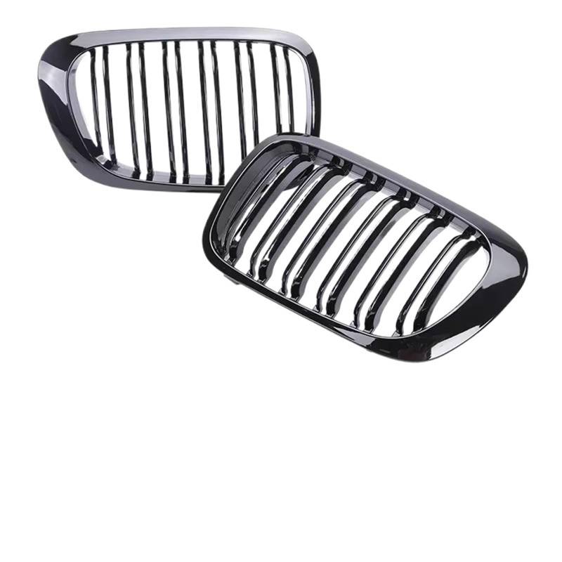 Frontgrill Für 3er E46 1998 1999 2000 2001 2/4 Türen Glänzend Schwarz Auto Front Nierengrill 318i 320i 325i 330i Racing Grille Zubehör Front Nieren Kühlergrill(2 Dual Gloss Black) von Rdtnvc