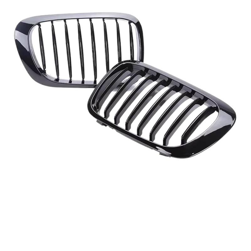 Frontgrill Für 3er E46 1998 1999 2000 2001 2/4 Türen Glänzend Schwarz Auto Front Nierengrill 318i 320i 325i 330i Racing Grille Zubehör Front Nieren Kühlergrill(2 Single Gloss Black) von Rdtnvc