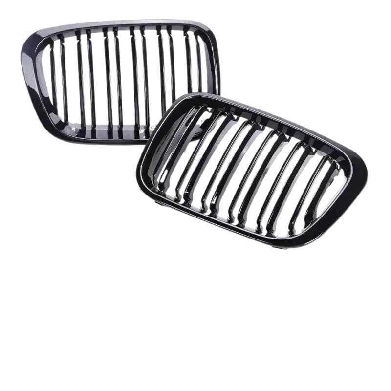 Frontgrill Für 3er E46 1998 1999 2000 2001 2/4 Türen Glänzend Schwarz Auto Front Nierengrill 318i 320i 325i 330i Racing Grille Zubehör Front Nieren Kühlergrill(4 Dual Gloss Black) von Rdtnvc