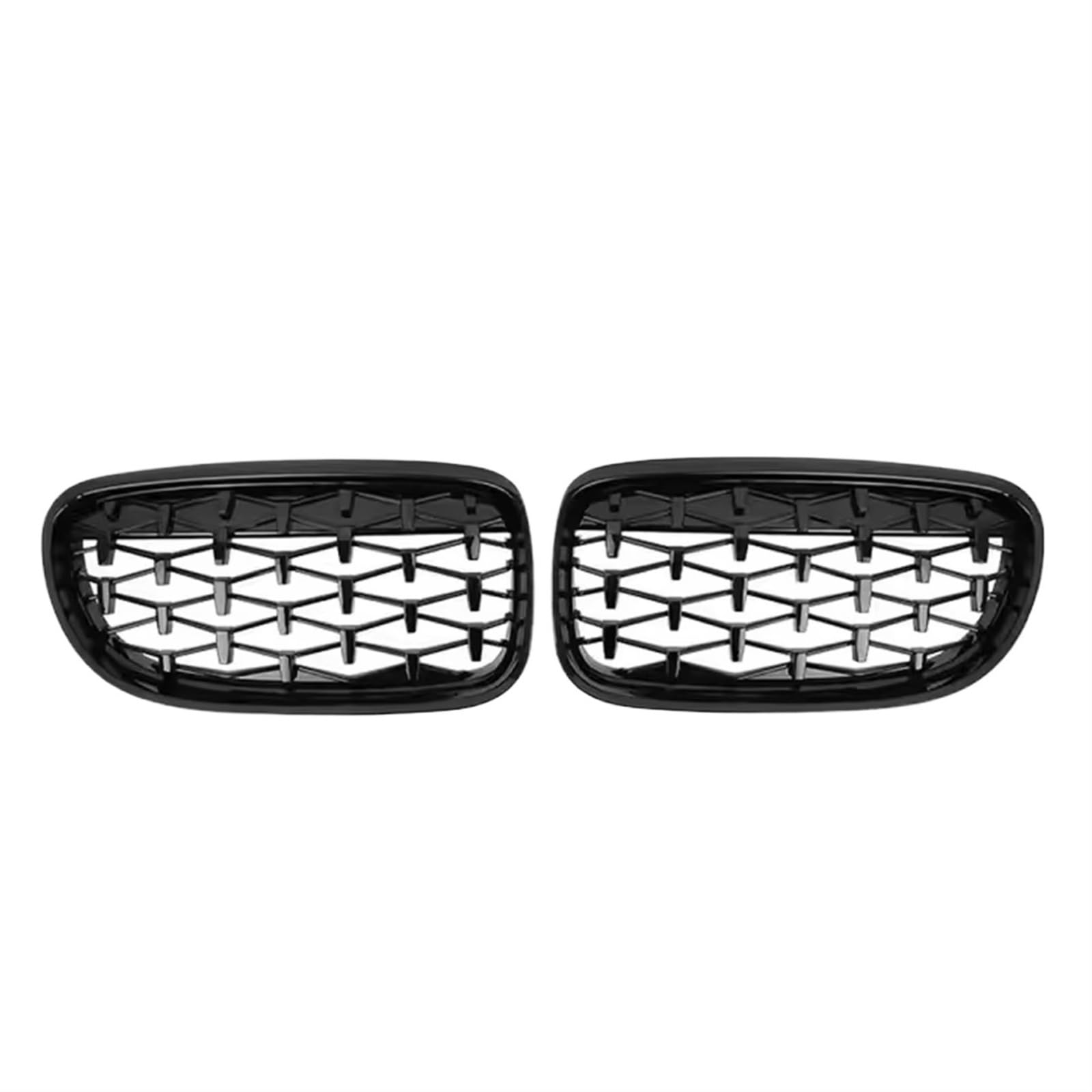 Frontgrill Für 3er E90 E91 2009 2010 2011 2012 Single Line Style Glänzend Schwarz Dual Slats Grilles Diamonds Style Frontstoßstangengitter Front Nieren Kühlergrill(Diamond-Glossy Black) von Rdtnvc