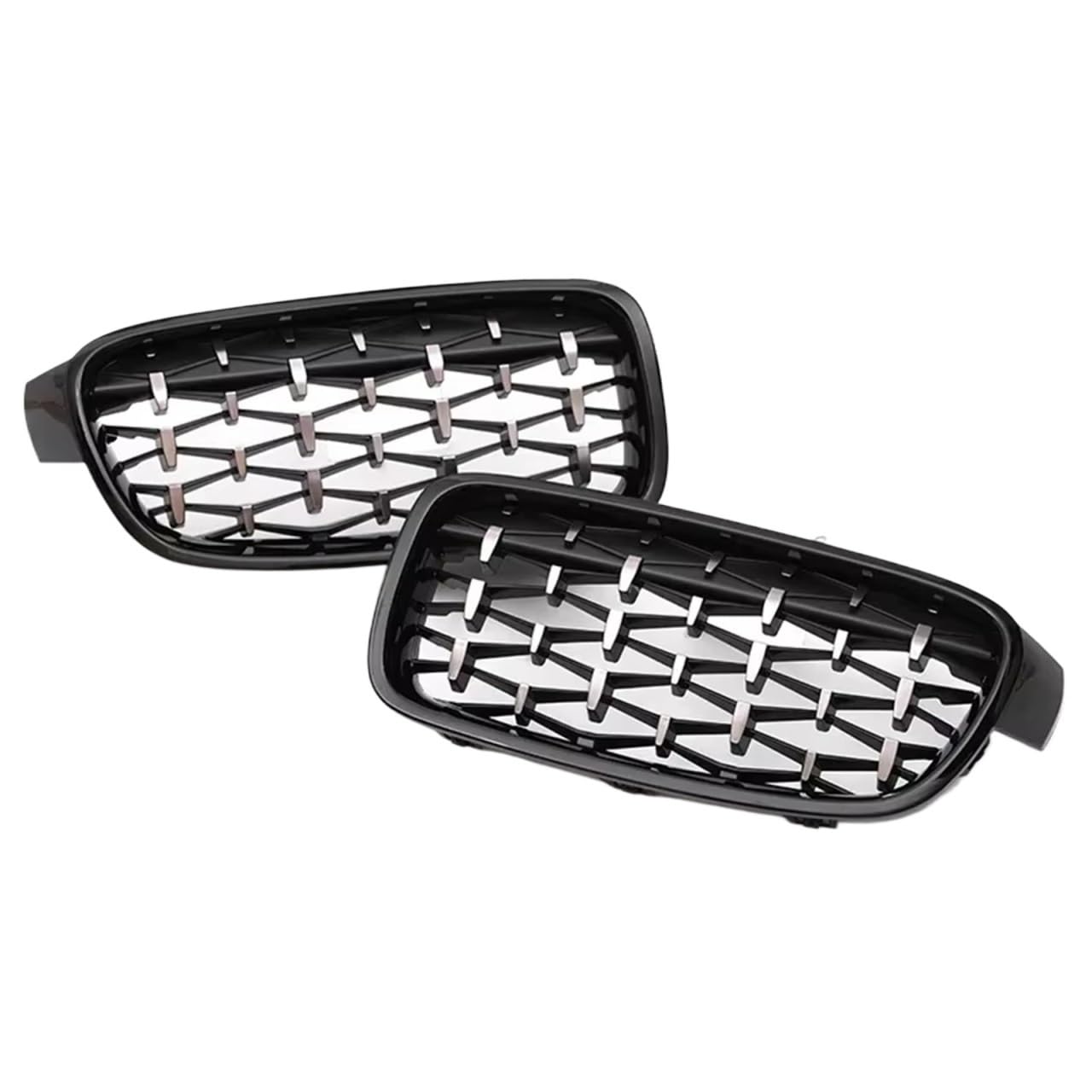 Frontgrill Für 3er F30 F31 F35 2012 2013 2014 2015 2016 2017 2018 2019 Chrome Diamond Stars Kidney Intake Lower Front Bumper Kühlergrill Front Nieren Kühlergrill(Chrome Black Diamond) von Rdtnvc