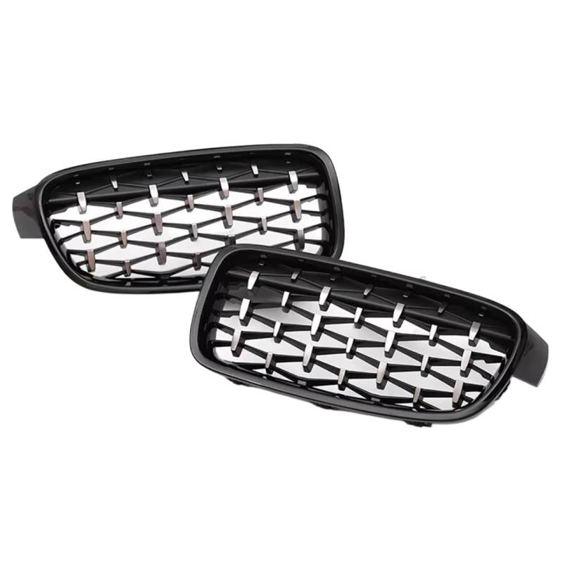 Frontgrill Für 3er F30 F31 F35 2012 2013 2014 2015 2016 2017 2018 2019 Chrome Diamond Stars Kidney Intake Lower Front Bumper Kühlergrill Front Nieren Kühlergrill(Chrome Black Diamond) von Rdtnvc
