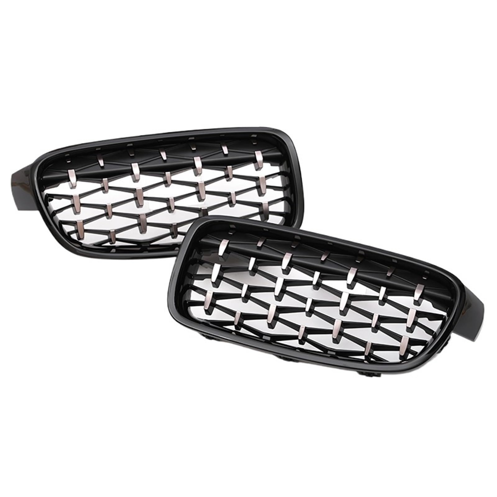 Frontgrill Für 3er F30 F31 F35 2012 2013 2014 2015 2016 2017 2018 2019 Kohlefasergrill Facelift Racing Grille Niere Frontstoßstangengrill Zubehör Front Nieren Kühlergrill(Chrome Black Diamond) von Rdtnvc