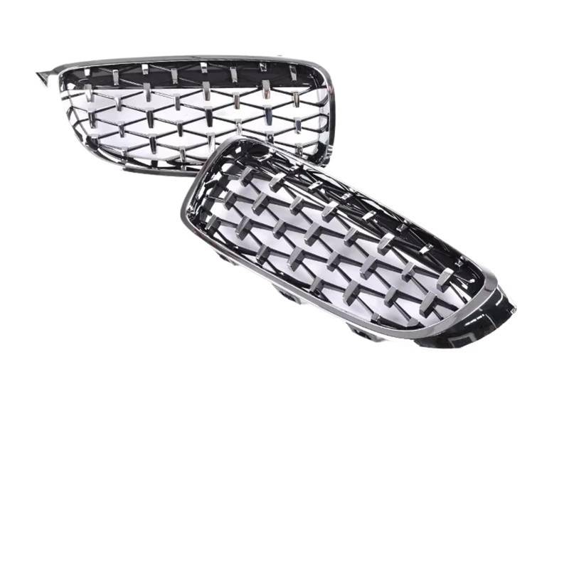 Frontgrill Für 4er F32 F33 F36 F80 F82 2013-2020 Frontstoßstange Nierenglanz Schwarz Carbon Racing Grill Refiting Grille Zubehör Front Nieren Kühlergrill(Diamond All Sliver) von Rdtnvc