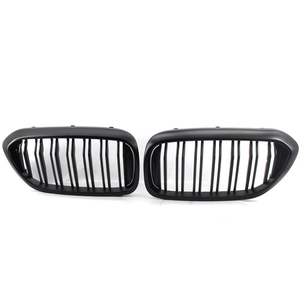 Frontgrill Für 5 Series G30 G31 520i 530i 540i M5 2017 2018 2019 2020, Paar Auto-Frontstoßstange, Renngrill, Doppellamellen, Nieren-Sportgrill Front Nieren Kühlergrill(Matt-schwarz) von Rdtnvc