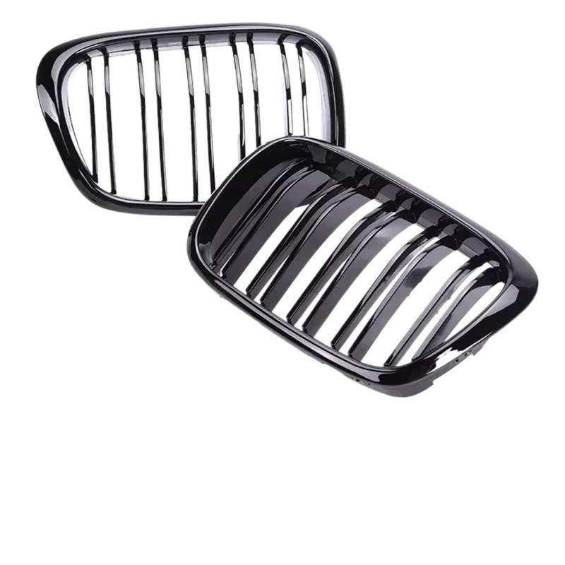 Frontgrill Für 5er E39 1997 1998 1999 2000 2001 2002 2003 Refting Kühlergrill Schwarz Racing Grille Front Nierenstoßstangengrill Front Nieren Kühlergrill(Dual Gloss Black) von Rdtnvc