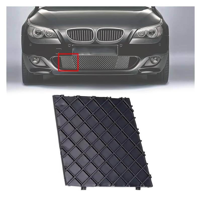 Frontgrill Für 5er-Serie E60 E61 Paket 2003–2010 51117897184 Frontstoßstange, Unteres Netzgitter, Zierblende Links Und Rechts, Schwarz Front Nieren Kühlergrill(Rechte Seite) von Rdtnvc