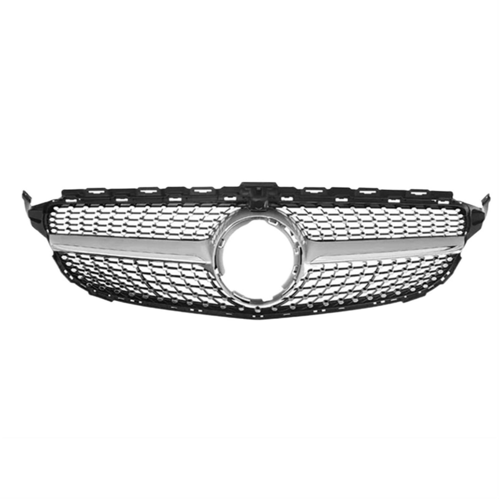 Frontgrill Für AMG Für GTR Diamantgrill Für Benz C-Klasse W205 2015 2016 2017 2018 2019 2020 2021 Pre LCI LCI Front Nieren Kühlergrill(19-21 Dia SIL) von Rdtnvc