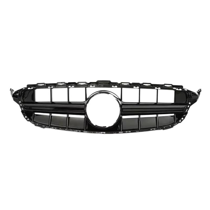 Frontgrill Für Benz C Klasse W205 Frontstoßstange Racing Grill Diamant Für AMG Für GT E63S Kühlergrill Silber Schwarz 2014 2015 16 2017 2018 C180 C200 C300 C350 Front Nieren Kühlergrill(14-18 E63S B W von Rdtnvc