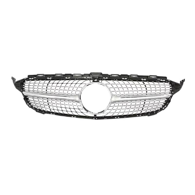 Frontgrill Für Benz C Klasse W205 Frontstoßstange Racing Grill Diamant Für AMG Für GT E63S Kühlergrill Silber Schwarz 2014 2015 16 2017 2018 C180 C200 C300 C350 Front Nieren Kühlergrill(14-18 Diamond von Rdtnvc