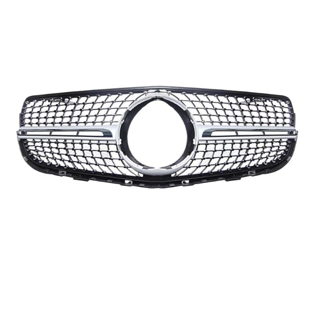 Frontgrill Für Benz Für GLC-Klasse X253 C253 2015 2016 2017 2018 2019 2020 2021 2022 2023 Frontgrill Mittelnetz Grills Montagerahmen Abdeckungsteile Front Nieren Kühlergrill(2015-2019 Silver B) von Rdtnvc