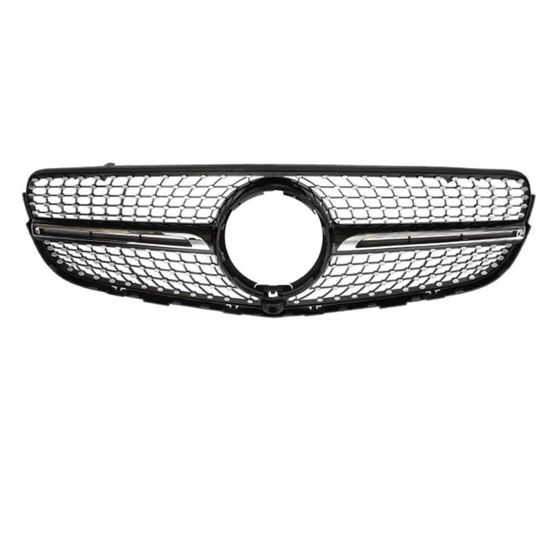 Frontgrill Für Benz Für GLC SUV Coupe X253 C253 2015 2016 2017 2018 2019 Schwarz Silber Vorne GT Stil Grille Prefacelift Sport Für AMG GLC63 Front Nieren Kühlergrill(Diamond Black W) von Rdtnvc