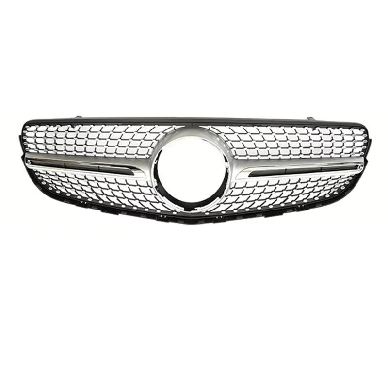 Frontgrill Für Benz Für GLC SUV Coupe X253 C253 2015 2016 2017 2018 2019 Schwarz Silber Vorne GT Stil Grille Prefacelift Sport Für AMG GLC63 Front Nieren Kühlergrill(Diamond Silver WO) von Rdtnvc