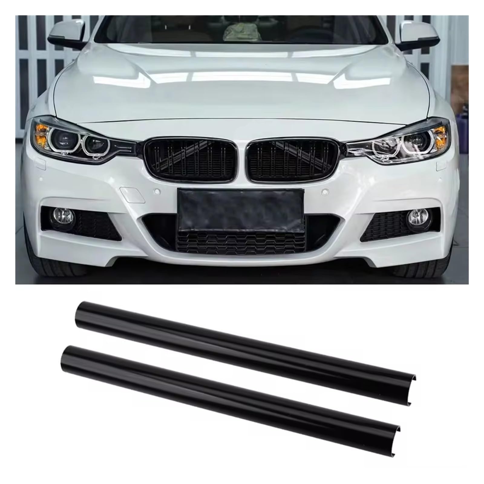 Frontgrill Für F20 F21 F22 F23 F30 F31 F32 F33 F44 F45 F46 G11 G12 G20 G21 Sport Stil Kühlergrill Trim Streifen Abdeckung Rahmen Aufkleber Front Nieren Kühlergrill(Schwarz) von Rdtnvc