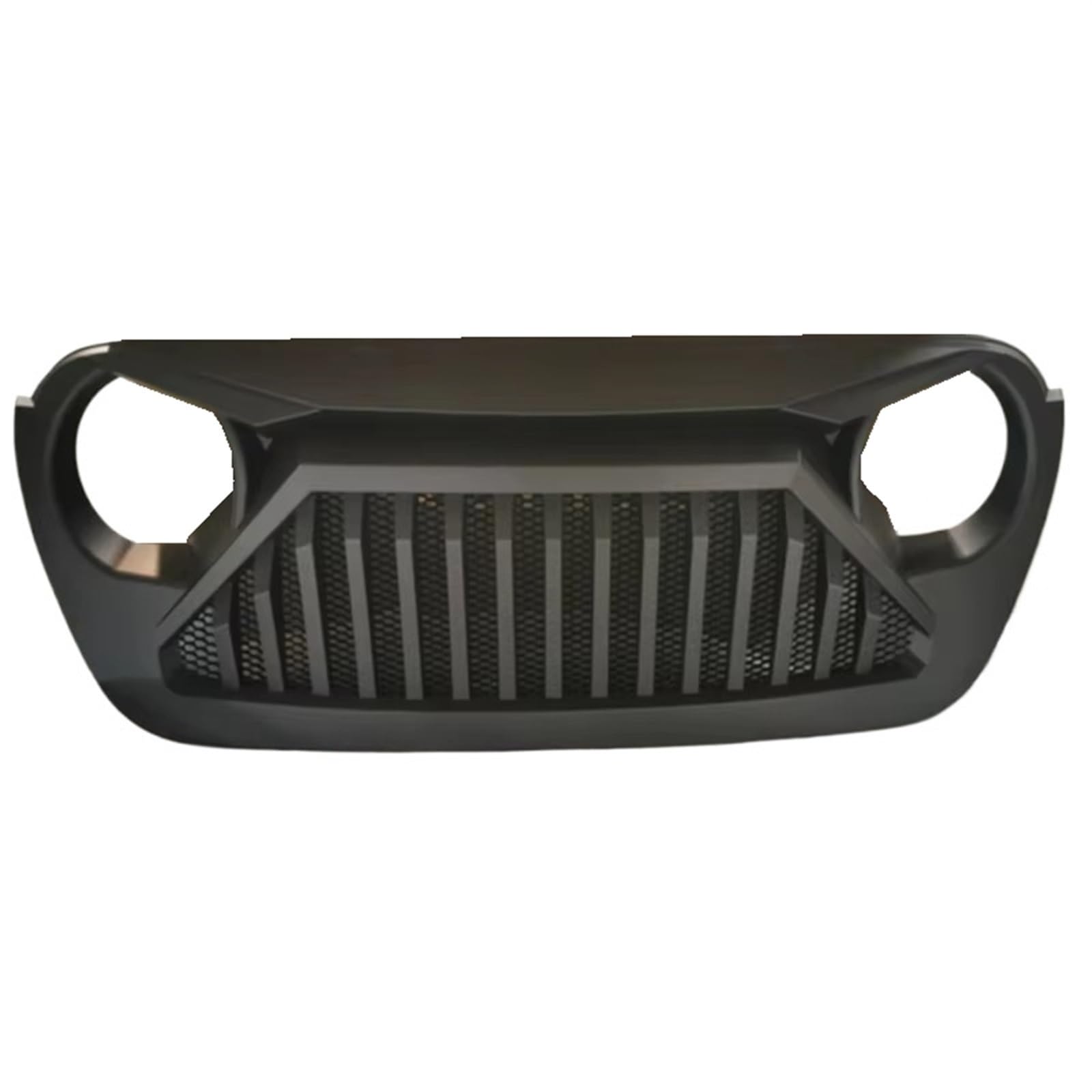 Frontgrill Für Jeep Für Wrangler JL 2018 2019 2020 2021 Auto Vorderen Stoßfänger Racing Grill Gitter Matt Schwarz Außen Teile Front Nieren Kühlergrill(A Style no lamp) von Rdtnvc