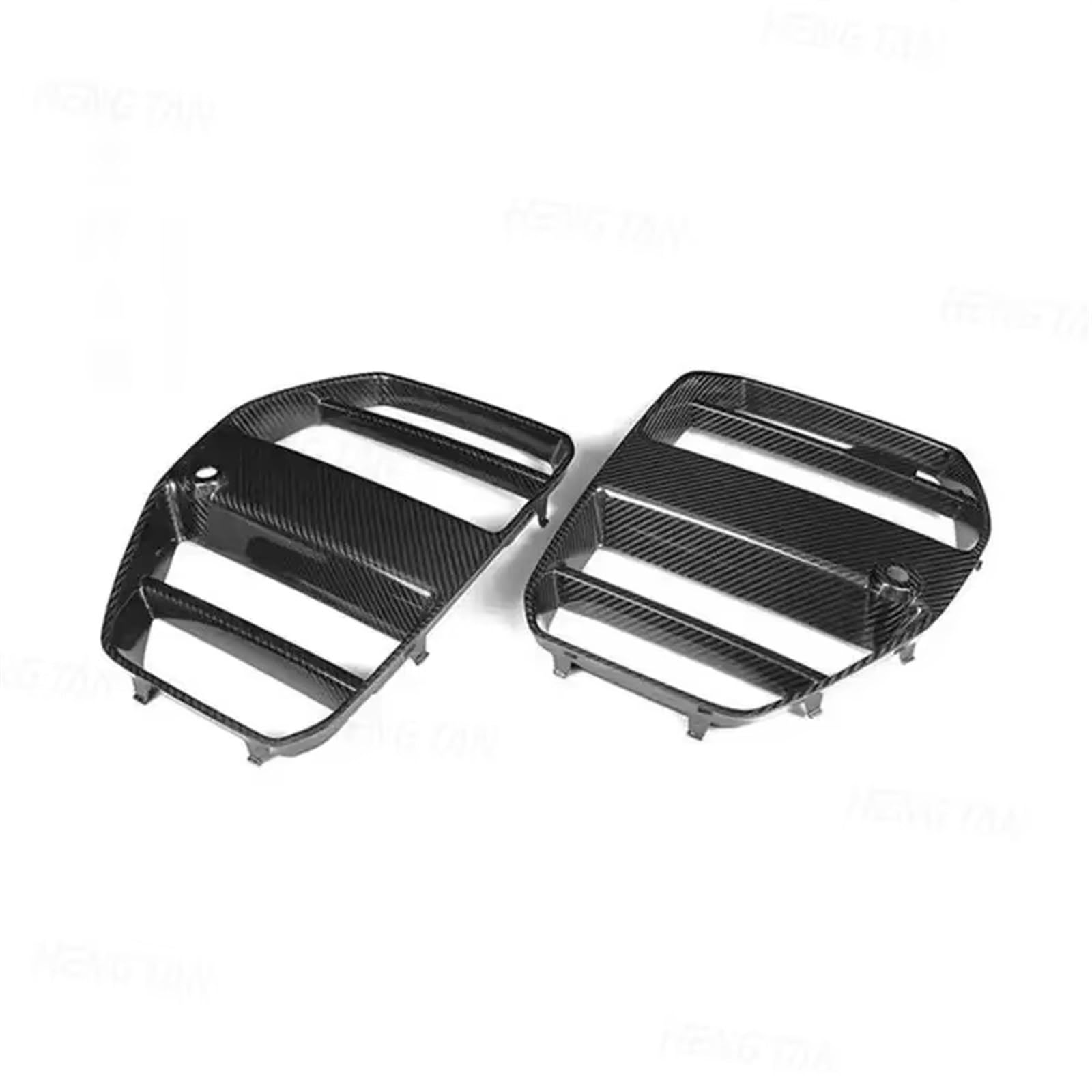 Frontgrill Für M3 G80 M4 G82 G83 2021+ S Stil Dry Carbon Fiber Car Front Intake Grille Air Vent Abdeckung Trim Nebelscheinwerfer Mesh Rahmen Körper Kit Front Nieren Kühlergrill(Dry Carbon Fiber) von Rdtnvc