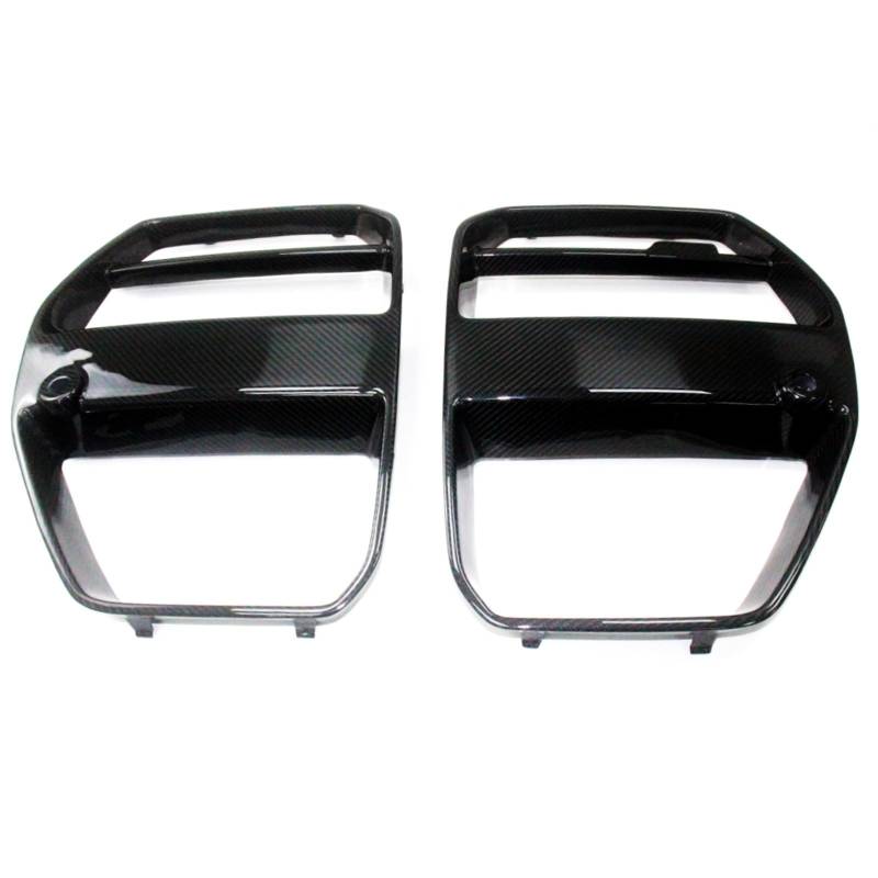 Frontgrill Für M3 M4 G80 G82 Grille V Stil Dry Carbon Faser Auto Vorderen Stoßfänger Lufteinlass Grills Stoßstange Luft Einlass Grill Front Nieren Kühlergrill von Rdtnvc