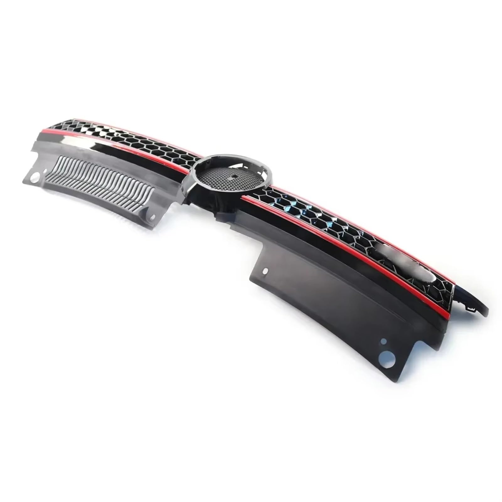 Frontgrill Für VW Für Golf 6 MK6 Für GTI Stil 2009 2010 2011 2012 2013 Honeycomb Mesh Auto Vorderen Stoßfänger Kühlergrill Mitte Racing Grill Front Nieren Kühlergrill(Red Line) von Rdtnvc