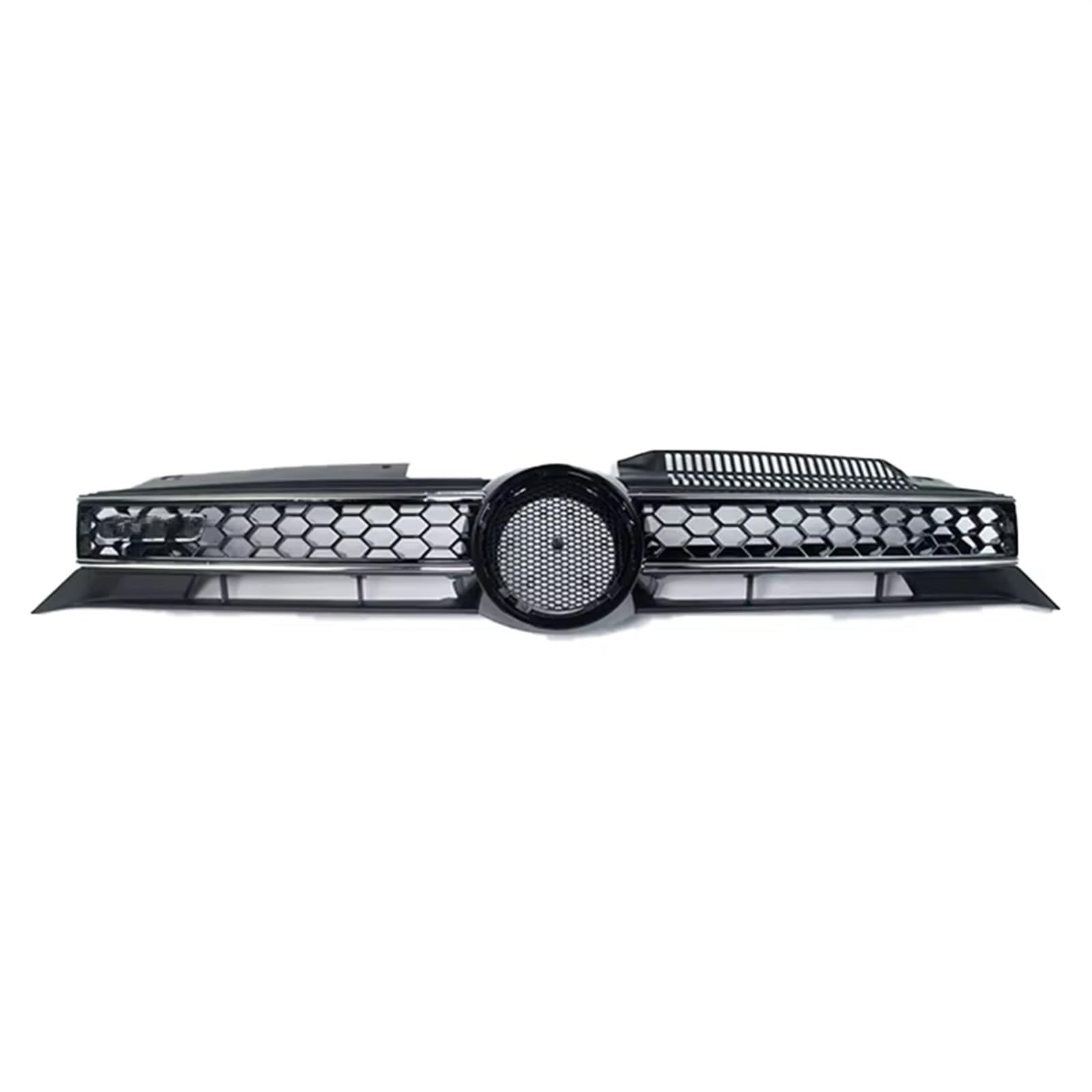 Frontgrill Für VW Für Golf 6 MK6 Für GTI Stil 2009 2010 2011 2012 2013 Honeycomb Mesh Auto Vorderen Stoßfänger Kühlergrill Mitte Racing Grill Front Nieren Kühlergrill(Silver Line) von Rdtnvc