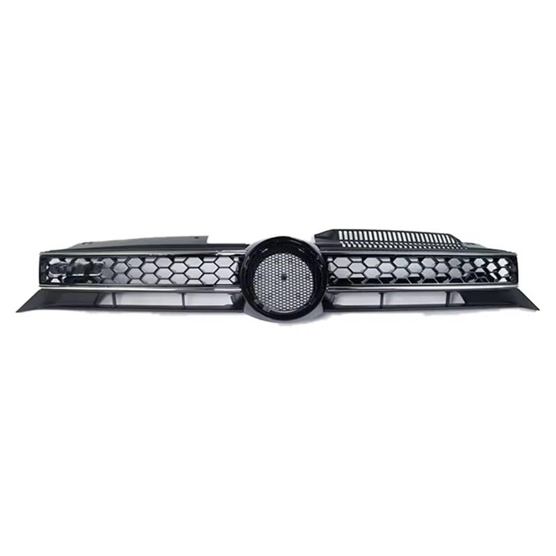 Frontgrill Für VW Für Golf 6 MK6 Für GTI Stil 2009 2010 2011 2012 2013 Honeycomb Mesh Auto Vorderen Stoßfänger Kühlergrill Mitte Racing Grill Front Nieren Kühlergrill(Silver Line) von Rdtnvc
