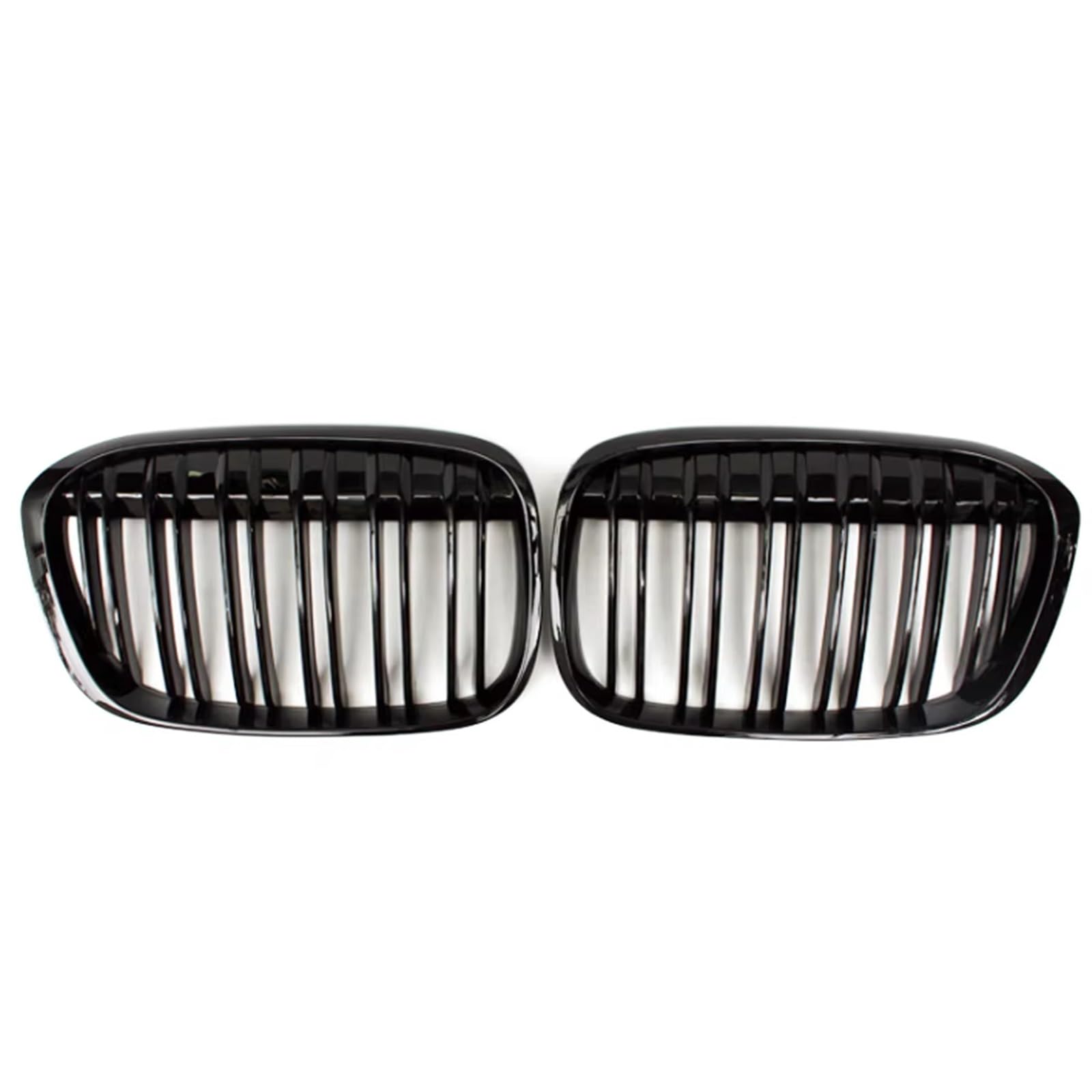 Frontgrill Glänzend Schwarze Doppellinien-Frontstoßstangen-Nierengrillgitter Für X1 F48 F49 2016 2017 2018 2019 2020 XDrive Front Nieren Kühlergrill(Glossy Black) von Rdtnvc