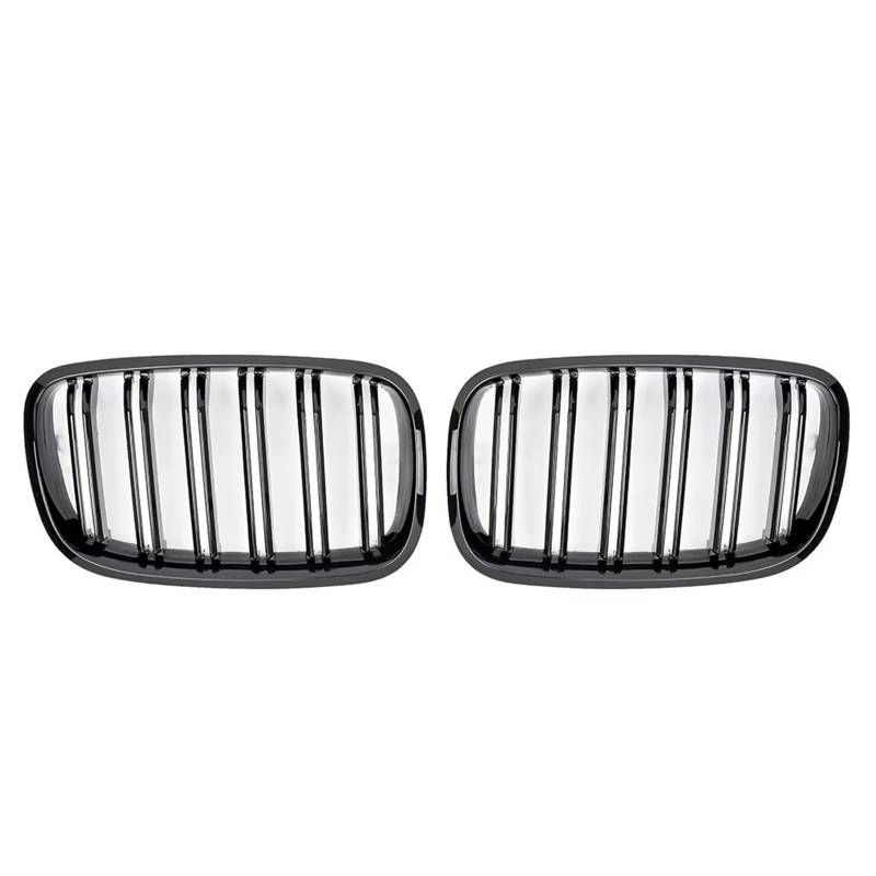 Frontgrill Glänzend Schwarzer Carbon-Stil Vorne Nieren-Doppellamellengrill Für X5 E70 2007 2008 2009 2010 2011 2012 2013 X6 E71 E72 2008–2014 Autozubehör Front Nieren Kühlergrill(Glossy Black) von Rdtnvc