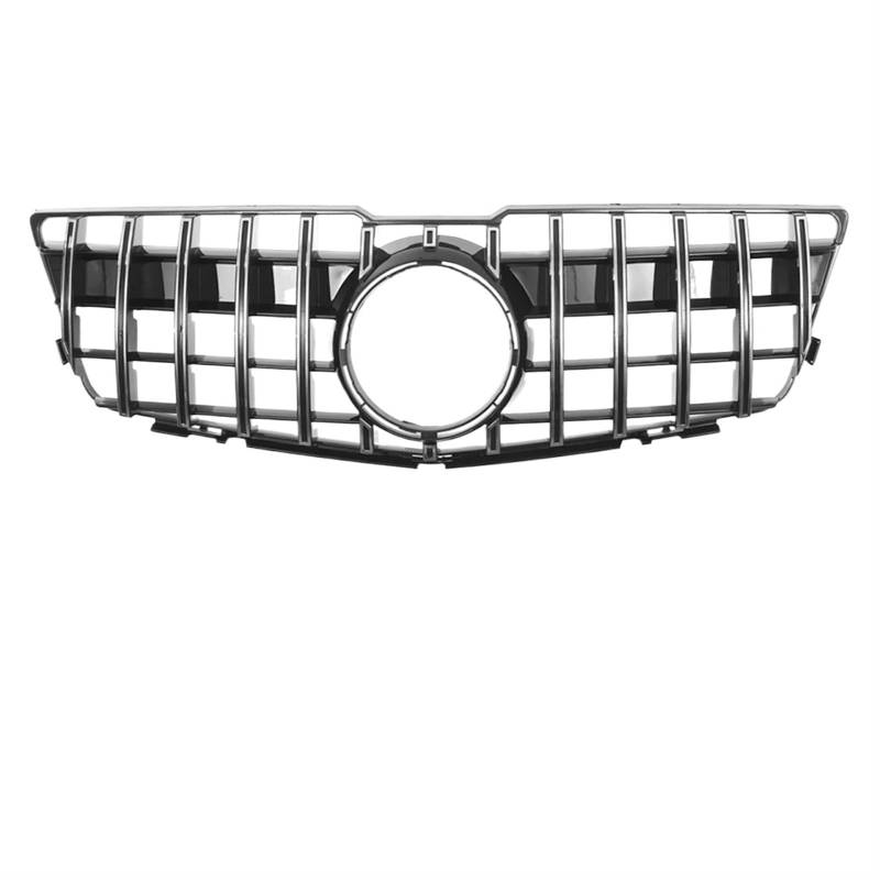 Frontgrill Glänzend Schwarzer Vorderer Stoßstangengrill Für Benz GLK-Klasse X204 2008 2009 2010 2011 2012 GLK280 GLK300 GLK350 Front Nieren Kühlergrill(GT-Chrome Silver) von Rdtnvc