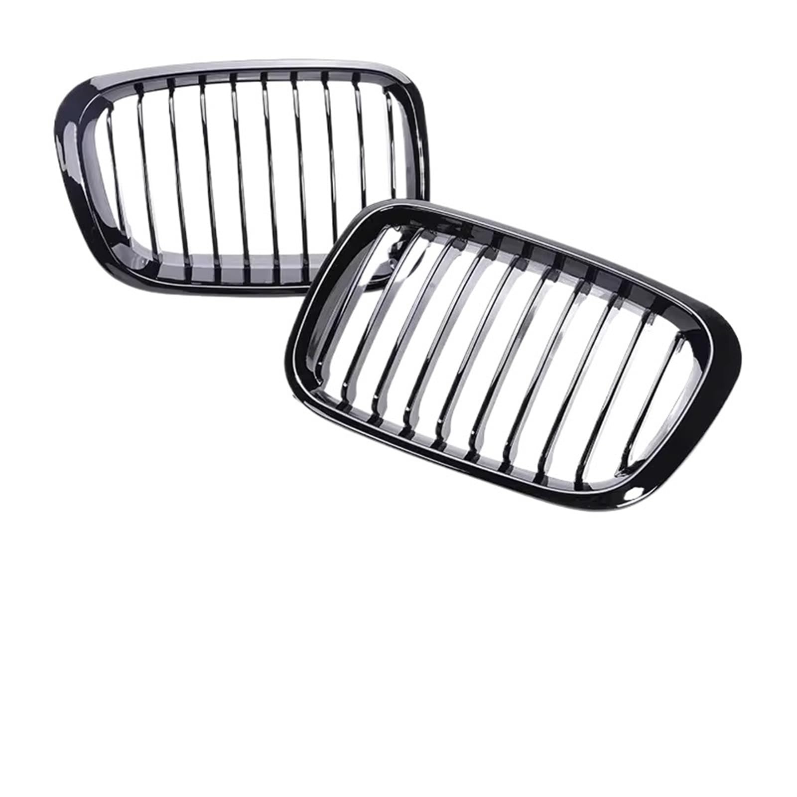 Frontgrill Grill Auto Frontstoßstange Grille Für 3er E46 1998 1999 2000 2001 2/4 Tür Glanz Schwarz Nierenhaube Racing Grills Ersatz Front Nieren Kühlergrill(4 Single Gloss Black) von Rdtnvc