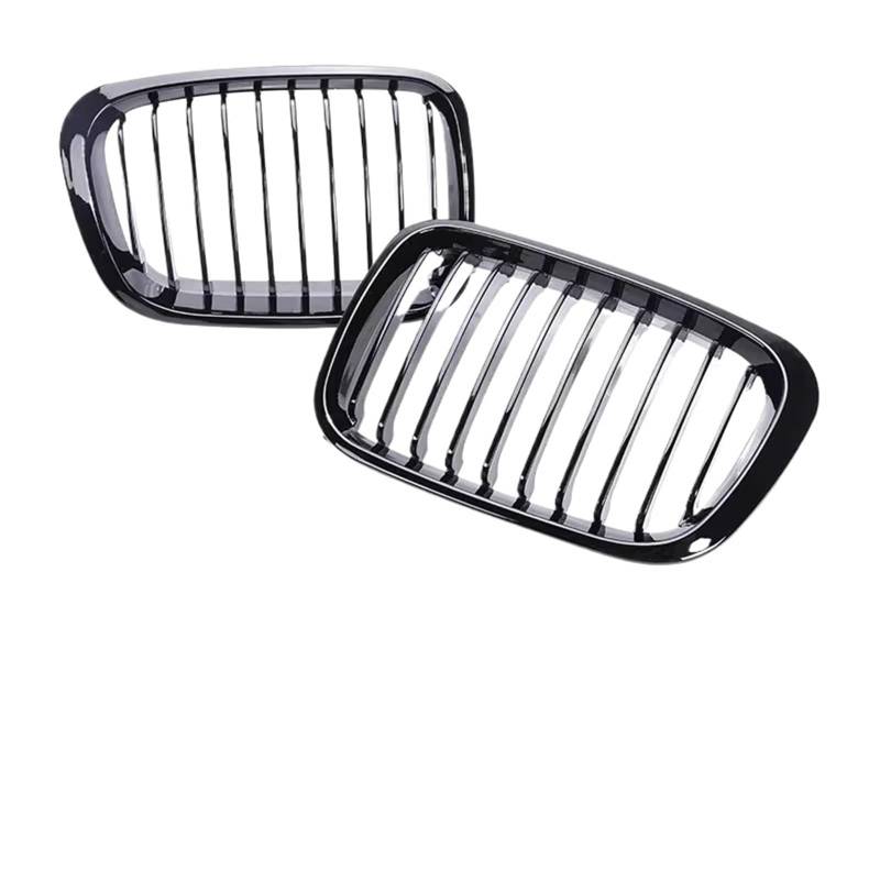 Frontgrill Grill Auto Frontstoßstange Grille Für 3er E46 1998 1999 2000 2001 2/4 Tür Glanz Schwarz Nierenhaube Racing Grills Ersatz Front Nieren Kühlergrill(4 Single Gloss Black) von Rdtnvc