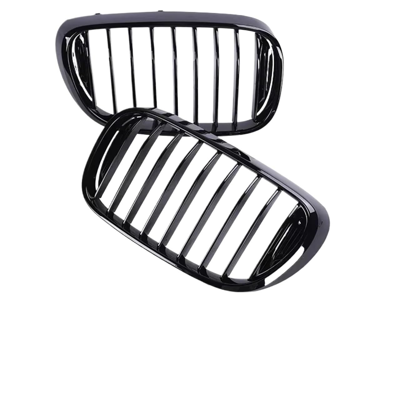 Frontgrill Grill Frontstoßstange Nieren Einzel-Doppel-Lamellen Glänzend Schwarz Racing Grills Ersatz Für 7er G11 G12 2015 2016 2017 2018 2019 Front Nieren Kühlergrill(Single Gloss Black) von Rdtnvc