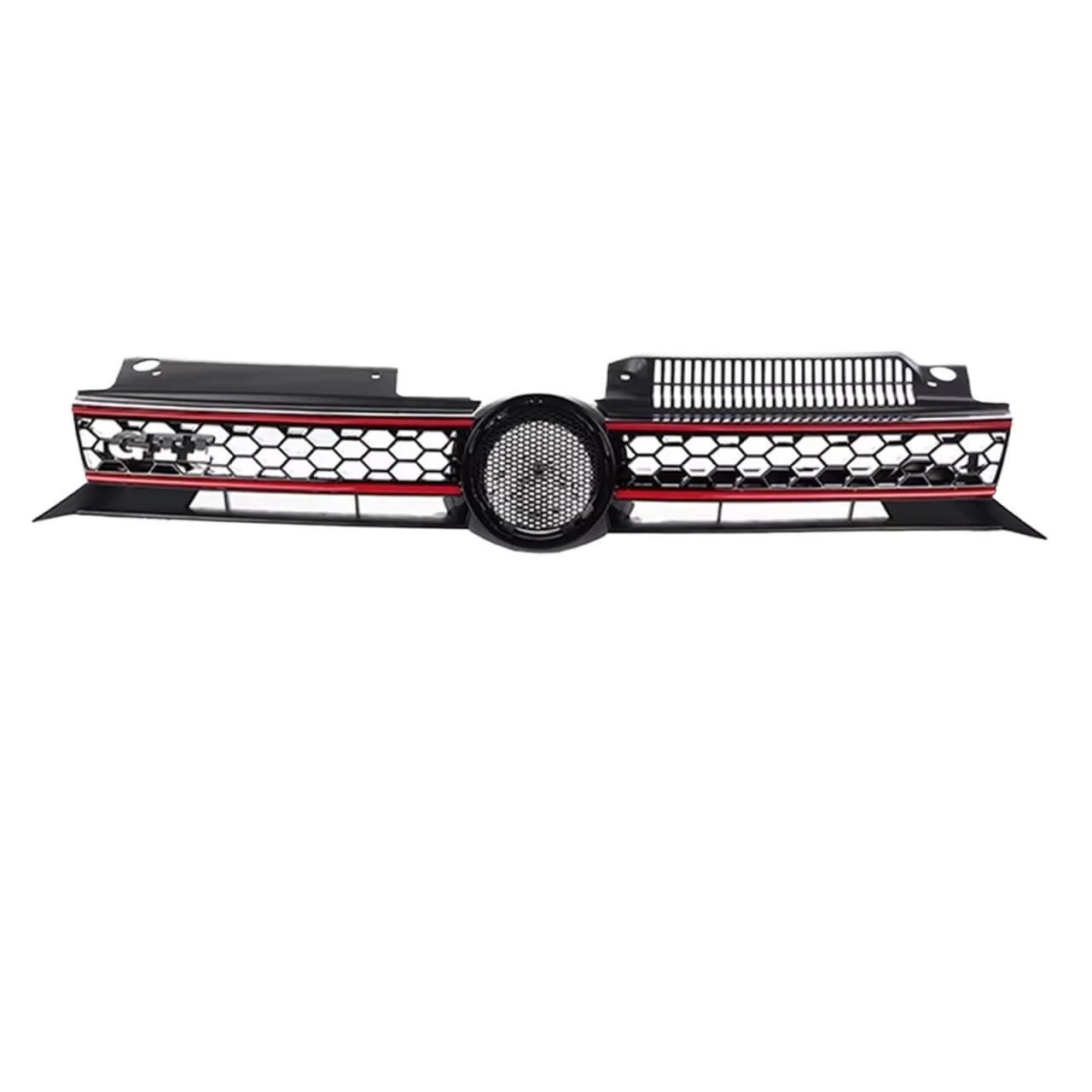 Frontgrill Honeycomb Mesh Auto Vorderen Stoßfänger Kühlergrill Für VW Für Golf 6 MK6 2009 2010 2011 2012 2013 Für GTI Stil Center Racing Grill Front Nieren Kühlergrill(Red Line) von Rdtnvc