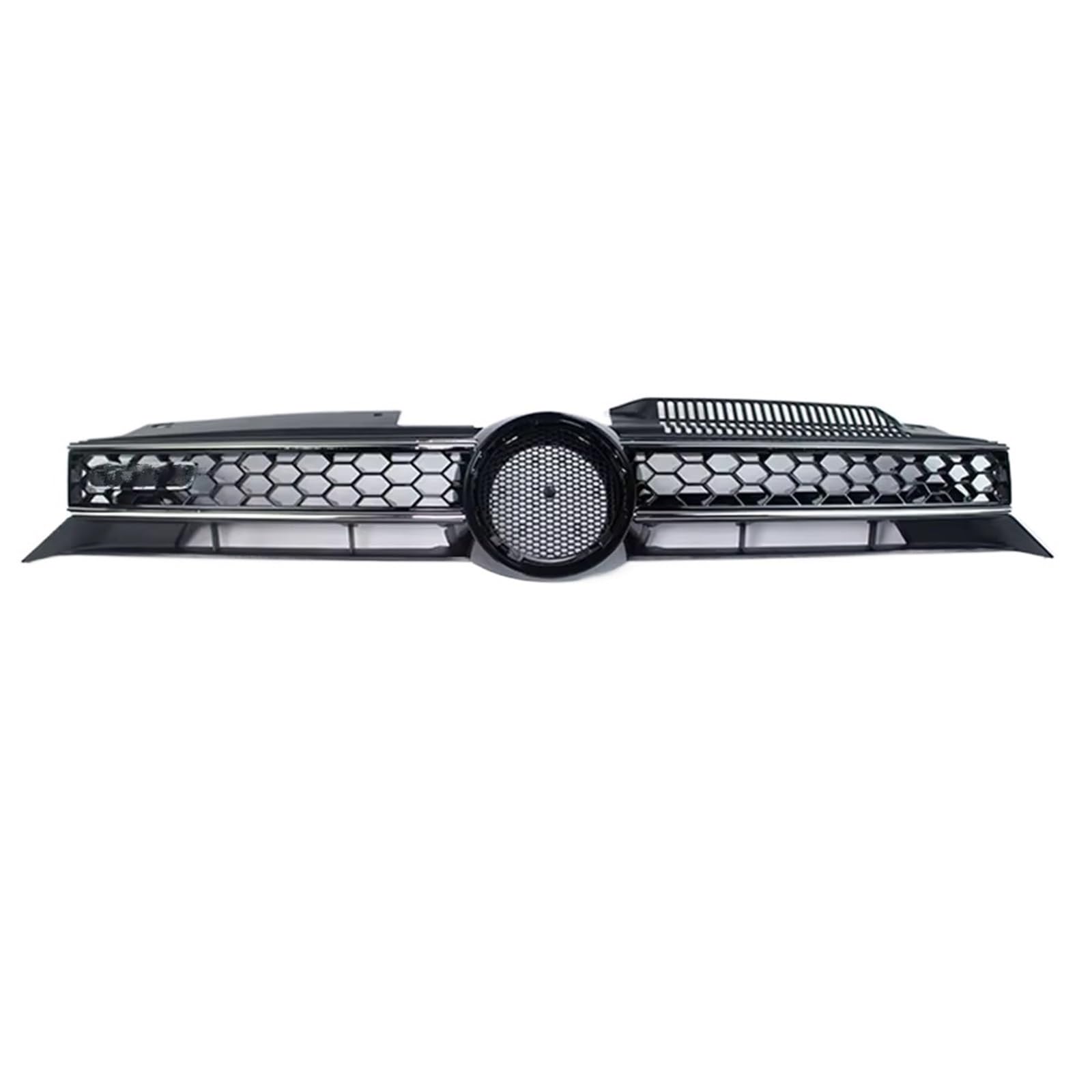Frontgrill Honeycomb Mesh Auto Vorderen Stoßfänger Kühlergrill Für VW Für Golf 6 MK6 2009 2010 2011 2012 2013 Für GTI Stil Center Racing Grill Front Nieren Kühlergrill(Silver Line) von Rdtnvc