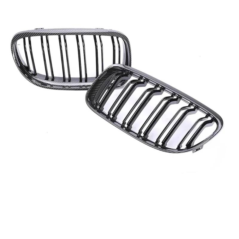 Frontgrill Kohlefaser-Frontstoßstange Freundlicherweise Facelift-Gitterabdeckung Umrüstung Schwarzen Racing-Grills Für 3er E90 E91 2005 2006 2007 2008 2009-2012 Front Nieren Kühlergrill(Carbon Look 09 von Rdtnvc
