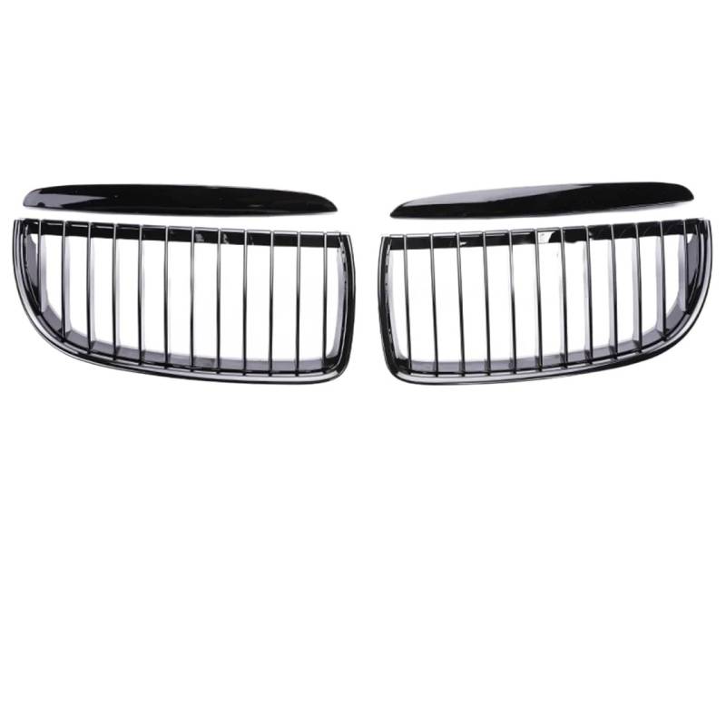 Frontgrill Kohlefaser-Frontstoßstange Freundlicherweise Facelift-Gitterabdeckung Umrüstung Schwarzen Racing-Grills Für 3er E90 E91 2005-2008 2009 2010 2011 2012 Front Nieren Kühlergrill(Single Black 0 von Rdtnvc
