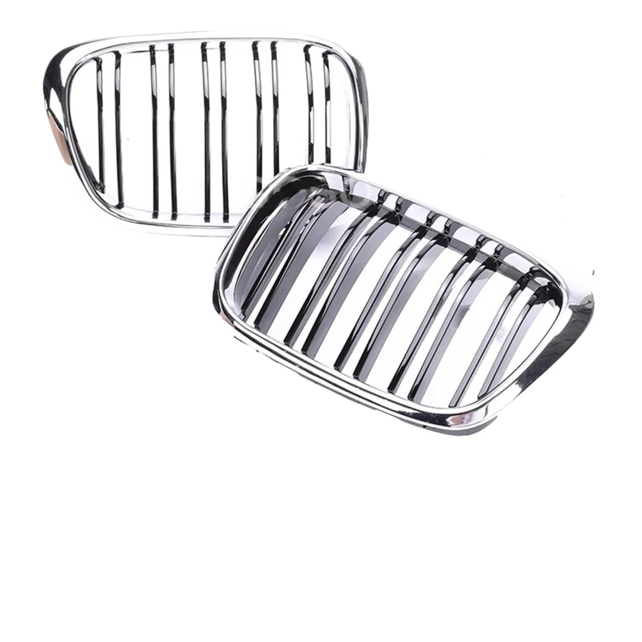 Frontgrill Kühler Chrom Front Nierenstoßstange Schwarz Racing Grill Für 5er E39 1997 1998 1999 2000 2001 2002 2003 Glänzend Schwarzer Refting Grille Front Nieren Kühlergrill(Dual Chrome Black) von Rdtnvc