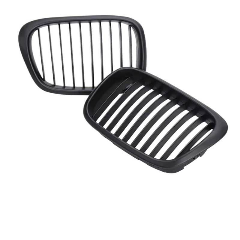 Frontgrill Kühler Chrom Front Nierenstoßstange Schwarz Racing Grill Für 5er E39 1997 1998 1999 2000 2001 2002 2003 Glänzend Schwarzer Refting Grille Front Nieren Kühlergrill(Single Matte Black) von Rdtnvc