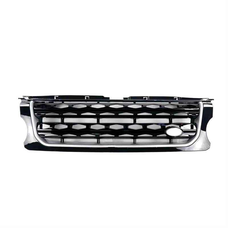 Frontgrill Kühlergrill Für Land Für Rover Für Discovery 4 LR4 2014 2015 2016 L319 Frontschürze Mittelplatte Styling Oberen Racing Grills Autozubehör Front Nieren Kühlergrill(Black Bars of Silver) von Rdtnvc