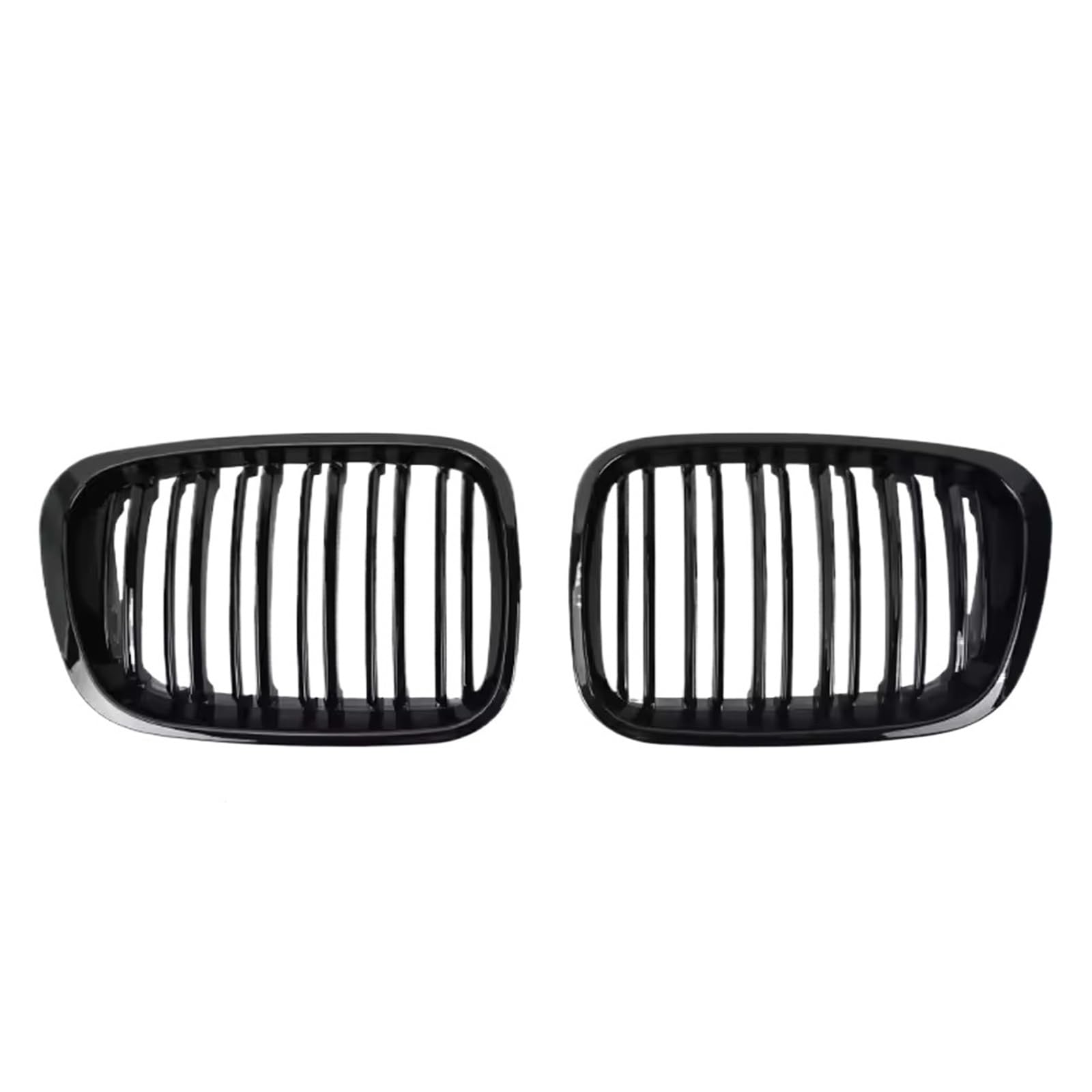 Frontgrill Obere Renngitter Im Single-Line-Stil Für E46 4-Türer 320i 323i 325i 328i 330i 1998 1999 2000 2001. Doppellinien-Frontstoßstangengrill Front Nieren Kühlergrill(Single-Glossy Black) von Rdtnvc