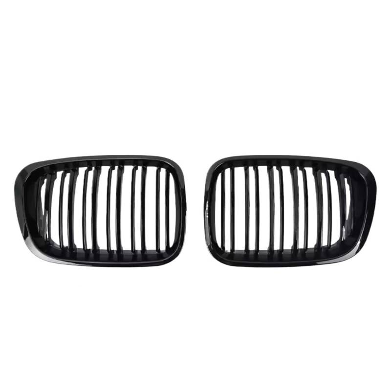 Frontgrill Obere Renngitter Im Single-Line-Stil Für E46 4-Türer 320i 323i 325i 328i 330i 1998 1999 2000 2001. Doppellinien-Frontstoßstangengrill Front Nieren Kühlergrill(Single-Glossy Black) von Rdtnvc