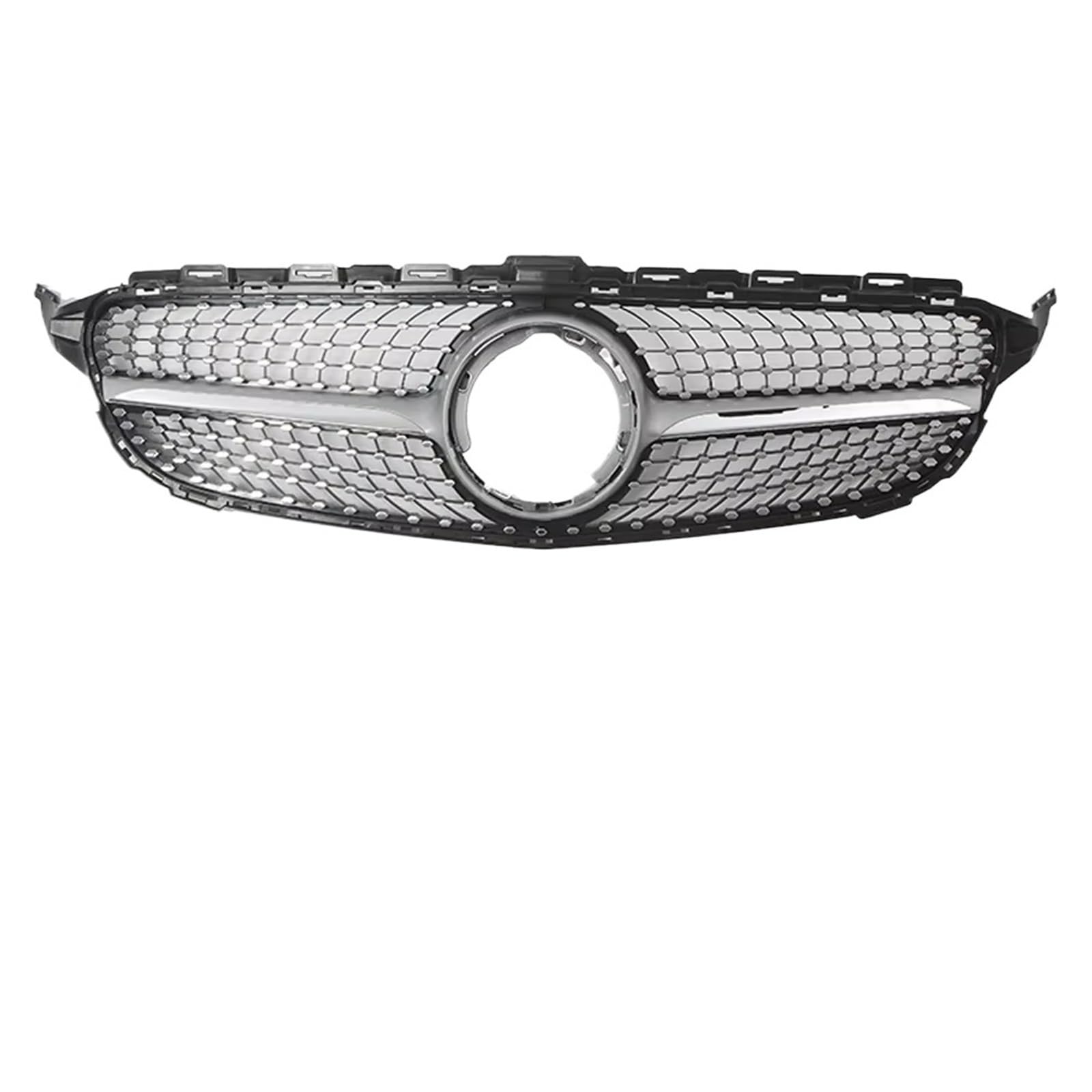 Frontgrill Oberer Kühlergrill Im Chrom-Diamonds-Stil Für Benz C-Klasse W205 C300 C250 C43 Für AMG 2019 2020 2021 Glänzendes Schwarz Für AMG Kühlergrill Im -Stil Front Nieren Kühlergrill(Diamonds-Silve Frontgrill Oberer Kühlergrill Im Chrom-Diamonds-Stil Für Benz C-Klasse W205 C300 C250 C43 Für AMG 2019 2020 2021 Glänzendes Schwarz Für AMG Kühlergrill Im -Stil Front Nieren Kühlergrill(Diamonds-Silve von Rdtnvc