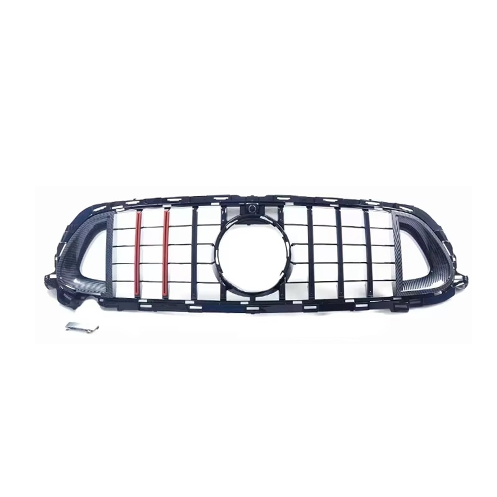 Frontgrill Schwarzer Grill Frontstoßstange GT Grill Für Benz C-Klasse W206 C180 C200 C300 C350 Sport Style 2021 2022+ Front Nieren Kühlergrill(BRS Red) von Rdtnvc