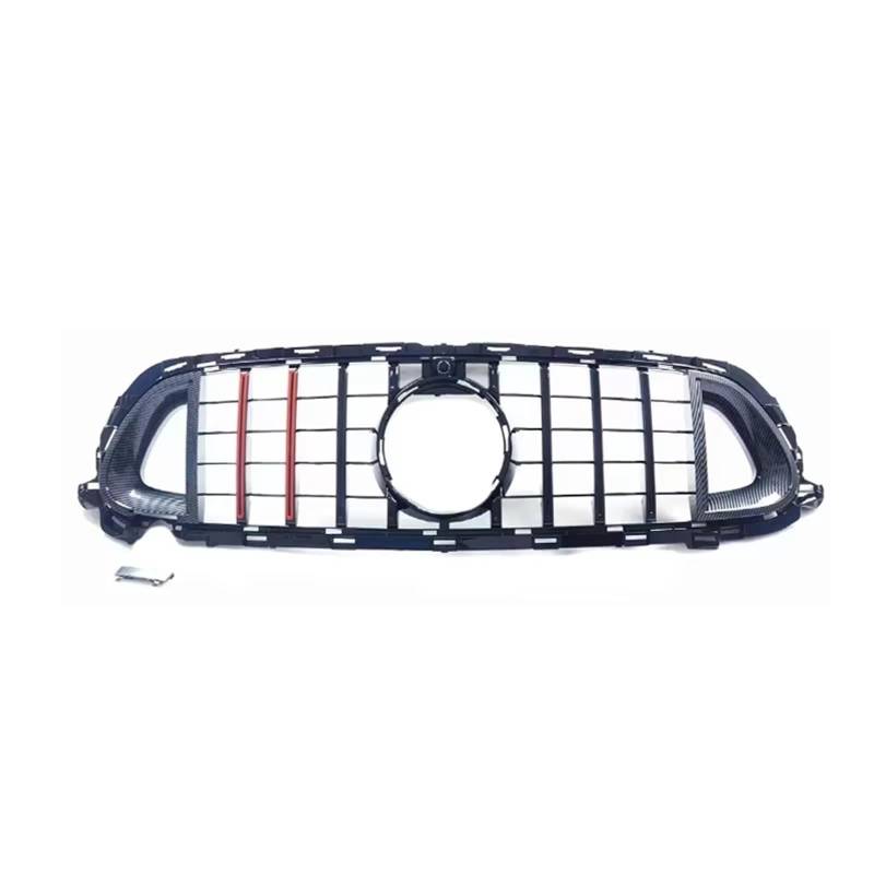 Frontgrill Schwarzer Grill Frontstoßstange GT Grill Für Benz C-Klasse W206 C180 C200 C300 C350 Sport Style 2021 2022+ Front Nieren Kühlergrill(BRS Red) von Rdtnvc