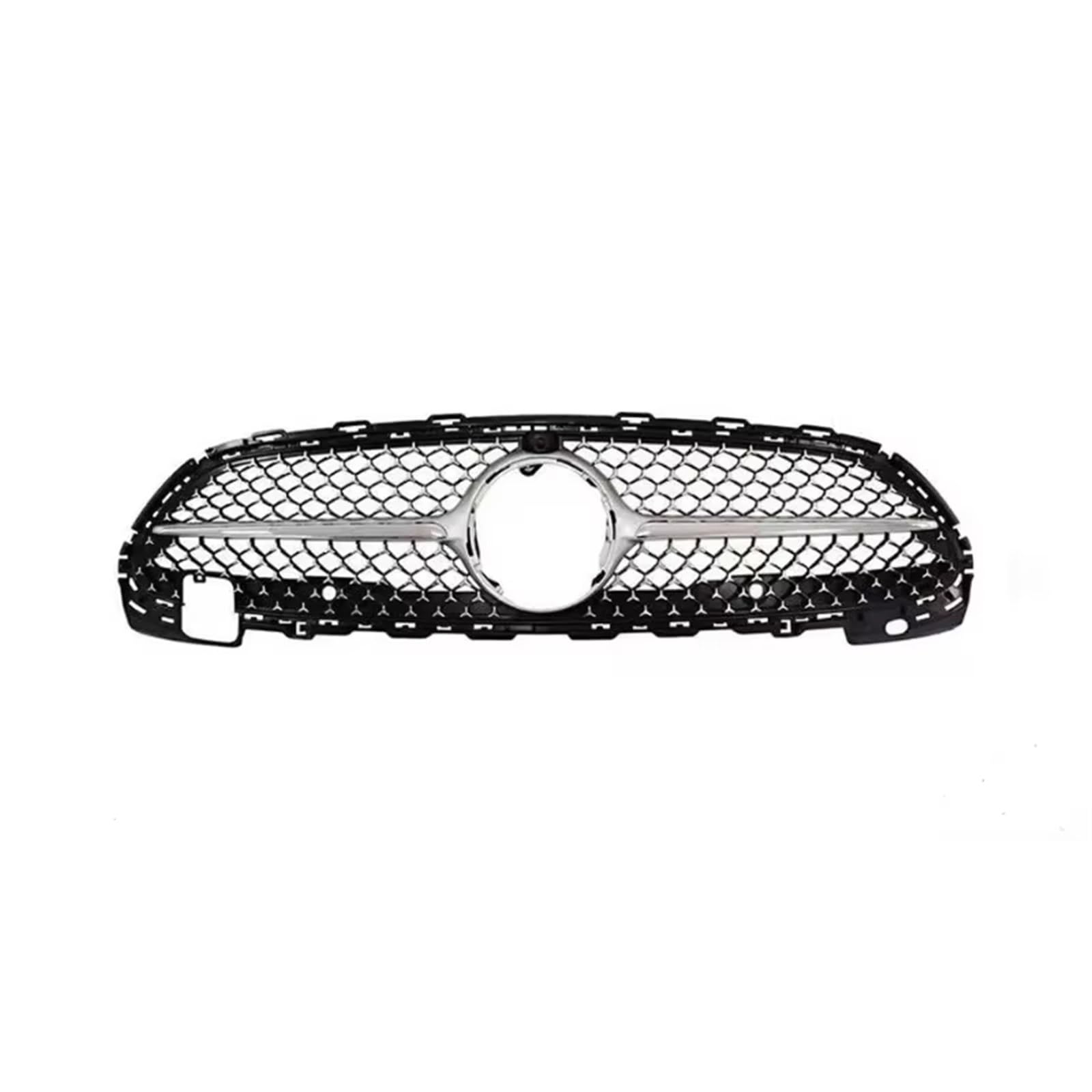 Frontgrill Schwarzer Grill Frontstoßstange GT Grill Für Benz C-Klasse W206 C180 C200 C300 C350 Sport Style 2021 2022+ Front Nieren Kühlergrill(Diamond Chrome) von Rdtnvc