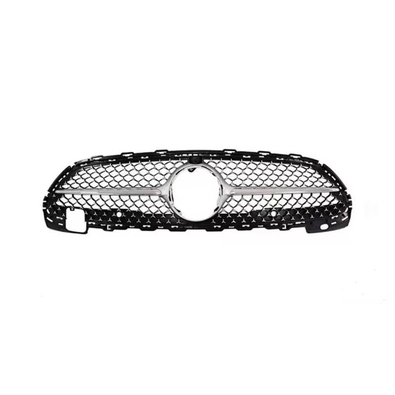 Frontgrill Schwarzer Grill Frontstoßstange GT Grill Für Benz C-Klasse W206 C180 C200 C300 C350 Sport Style 2021 2022+ Front Nieren Kühlergrill(Diamond Chrome) von Rdtnvc