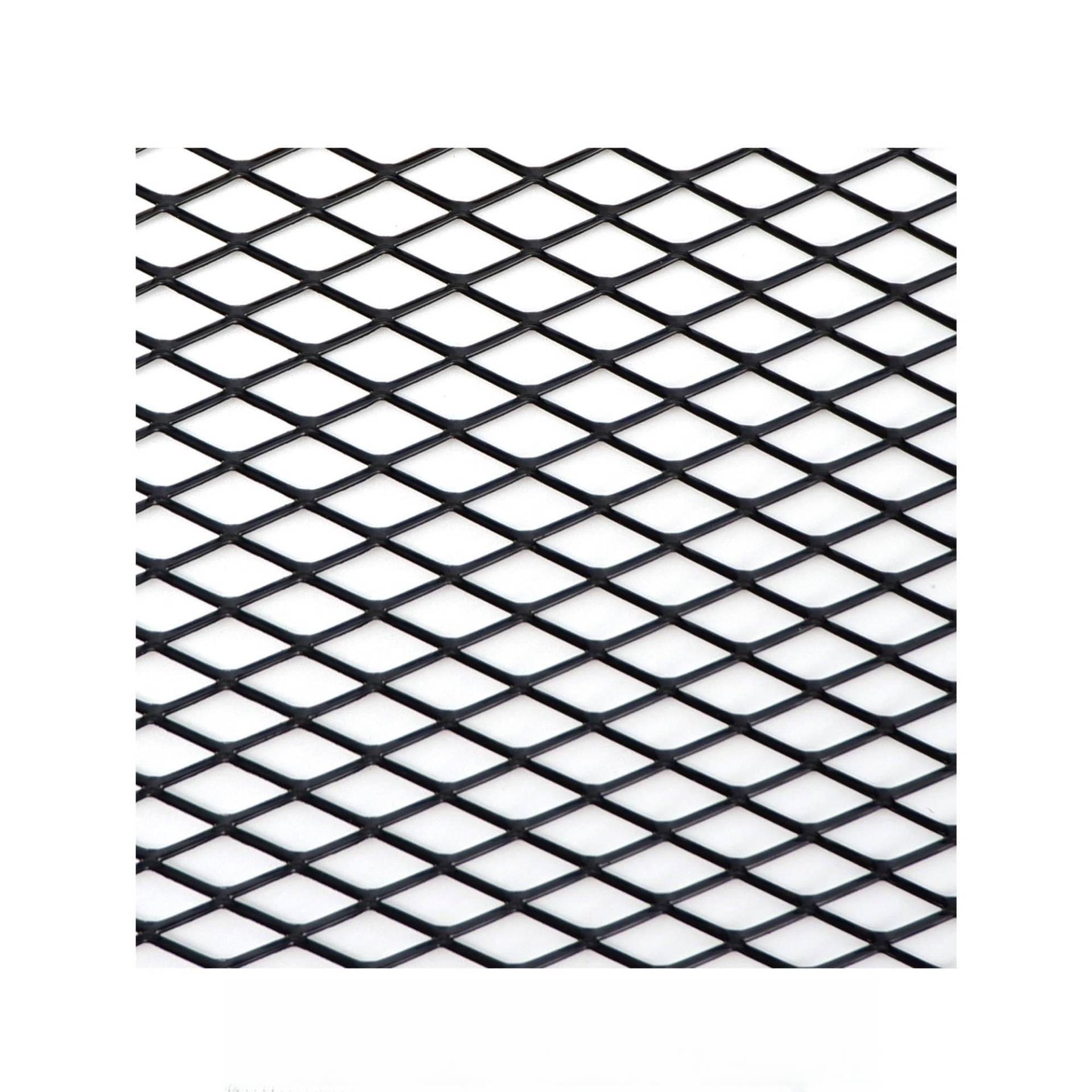Frontgrill Universal 100x33cm Diamant Loch Aluminium Racing Auto Stoßstange Grille Grill Mesh Net Vent Schwarz Silber Rot Blau Tuning Front Nieren Kühlergrill(BK 10x20mm) von Rdtnvc