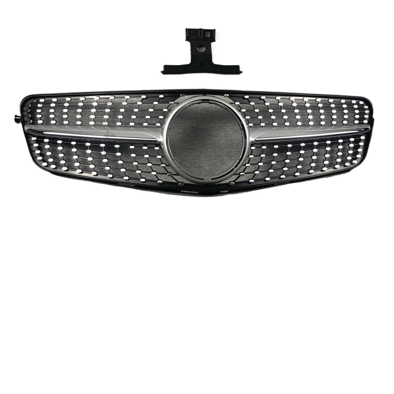 Frontgrill Vordereinlass-Kühlergrill-Stoßfänger Grill Für W204 C204 S204 C43 Für Benz C 2007-2014 Für AMG Für GT R Diamond Style Tuning Accessoires Front Nieren Kühlergrill(Diamond Silvery) von Rdtnvc